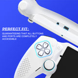 PlayVital 3D Studded Edition Anti-Slip Silicone Protective Case with Thumb Grips for PS Portal Remote Player - White - CYRPFP002