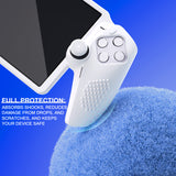 PlayVital 3D Studded Edition Anti-Slip Silicone Protective Case with Thumb Grips for PS Portal Remote Player - White - CYRPFP002