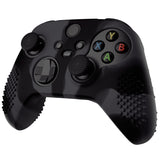 PlayVital Dark Gray & Black 3D Studded Edition Anti-slip Silicone Cover Skin for Xbox Series X Controller, Soft Rubber Case Protector for Xbox Series S Controller with 6 Black Thumb Grip Caps - SDX3024