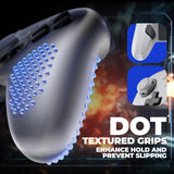 PlayVital 3D Studded Edition Silicone Cover Skin for Nintendo Switch 2 Pro Controller, Anti-Slip Grip Protector Case for Switch 2 Pro with Back Button Cap, Thumb Grips - Clear White - TVCPTP004