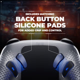 PlayVital 3D Studded Edition Silicone Cover Skin for Nintendo Switch 2 Pro Controller, Anti-Slip Grip Protector Case for Switch 2 Pro with Back Button Cap, Thumb Grips - Clear White - TVCPTP004