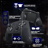 PlayVital 3D Studded Edition Silicone Cover Skin for Nintendo Switch 2 Pro Controller, Anti-Slip Grip Protector Case for Switch 2 Pro with Back Button Cap, Thumb Grips & Sticker - Black - TVCPTP001