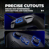 PlayVital 3D Studded Edition Silicone Cover Skin for Nintendo Switch 2 Pro Controller, Anti-Slip Grip Protector Case for Switch 2 Pro with Back Button Cap, Thumb Grips & Sticker - Black - TVCPTP001