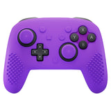 PlayVital 3D Studded Edition Silicone Cover Skin for Nintendo Switch 2 Pro Controller, Anti-Slip Grip Protector Case for Switch 2 Pro with Back Button Cap, Thumb Grips & Sticker - Purple - TVCPTP005