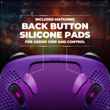 PlayVital 3D Studded Edition Silicone Cover Skin for Nintendo Switch 2 Pro Controller, Anti-Slip Grip Protector Case for Switch 2 Pro with Back Button Cap, Thumb Grips & Sticker - Purple - TVCPTP005