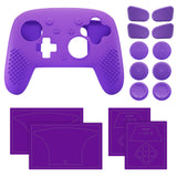 PlayVital 3D Studded Edition Silicone Cover Skin for Nintendo Switch 2 Pro Controller, Anti-Slip Grip Protector Case for Switch 2 Pro with Back Button Cap, Thumb Grips & Sticker - Purple - TVCPTP005