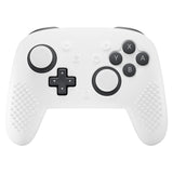 PlayVital 3D Studded Edition Silicone Cover Skin for Nintendo Switch 2 Pro Controller, Anti-Slip Grip Protector Case for Switch 2 Pro with Back Button Cap, Thumb Grips & Sticker - White - TVCPTP002