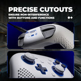 PlayVital 3D Studded Edition Silicone Cover Skin for Nintendo Switch 2 Pro Controller, Anti-Slip Grip Protector Case for Switch 2 Pro with Back Button Cap, Thumb Grips & Sticker - White - TVCPTP002