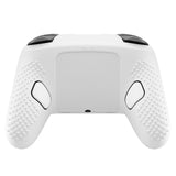 PlayVital 3D Studded Edition Silicone Cover Skin for Nintendo Switch 2 Pro Controller, Anti-Slip Grip Protector Case for Switch 2 Pro with Back Button Cap, Thumb Grips & Sticker - White - TVCPTP002