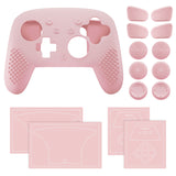 PlayVital 3D Studded Edition Silicone Cover Skin for Nintendo Switch 2 Pro Controller, Anti-Slip Grip Protector Case for Switch 2 Pro with Back Button Cap, Thumb Grips & Sticker - Cherry Blossoms Pink - TVCPTP003