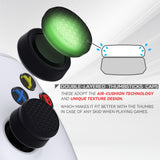 PlayVital 3 Height Armor Thumbs Cushion Caps Thumb Grips for ps5, for ps4, Thumbstick Grip Cover for Xbox Core Wireless Controller, Thumb Grip Caps for Xbox One, Elite Series 2, for Switch Pro - Black - PJM3067