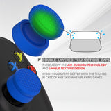 PlayVital 3 Height Armor Thumbs Cushion Caps Thumb Grips for ps5, for ps4, Thumbstick Grip Cover for Xbox Core Wireless Controller, Thumb Grip Caps for Xbox One, Elite Series 2, for Switch Pro - Blue - PJM3070