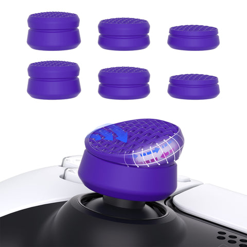 PlayVital 3 Height Armor Thumbs Cushion Caps Thumb Grips for ps5, for ps4, Thumbstick Grip Cover for Xbox Core Wireless Controller, Thumb Grip Caps for Xbox One, Elite Series 2, for Switch Pro - Purple - PJM3069