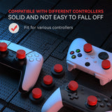 PlayVital 3 Height Armor Thumbs Cushion Caps Thumb Grips for ps5, for ps4, Thumbstick Grip Cover for Xbox Core Wireless Controller, Thumb Grip Caps for Xbox One, Elite Series 2, for Switch Pro - Passion Red - PJM3071