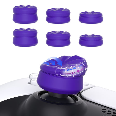 PlayVital 3 Height Hurricane Thumbs Cushion Caps Thumb Grips for ps5, for ps4, Thumbstick Grip Cover for Xbox Core Wireless Controller, Thumb Grips for Xbox One, Elite Series 2, for Switch Pro - Purple - PJM3064