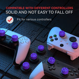 PlayVital 3 Height Hurricane Thumbs Cushion Caps Thumb Grips for ps5, for ps4, Thumbstick Grip Cover for Xbox Core Wireless Controller, Thumb Grips for Xbox One, Elite Series 2, for Switch Pro - Purple - PJM3064