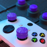 PlayVital 3 Height Razor Thumbs Cushion Caps Thumb Grips for ps5, for ps4, Thumbstick Grip Cover for Xbox Core Wireless Controller, Thumb Grip Caps for Xbox One, Elite Series 2, for Switch Pro - Purple - PJM3059