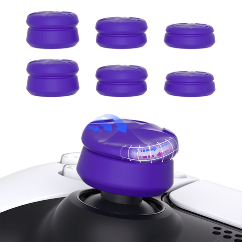 PlayVital 3 Height Razor Thumbs Cushion Caps Thumb Grips for ps5, for ps4, Thumbstick Grip Cover for Xbox Core Wireless Controller, Thumb Grip Caps for Xbox One, Elite Series 2, for Switch Pro - Purple - PJM3059