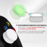 PlayVital 3 Height Razor Thumbs Cushion Caps Thumb Grips for ps5, for ps4, Thumbstick Grip Cover for Xbox Core Wireless Controller, Thumb Grip Caps for Xbox One, Elite Series 2, for Switch Pro - White - PJM3058