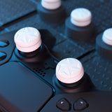 PlayVital 3 Height Razor Thumbs Cushion Caps Thumb Grips for ps5, for ps4, Thumbstick Grip Cover for Xbox Core Wireless Controller, Thumb Grip Caps for Xbox One, Elite Series 2, for Switch Pro - White - PJM3058