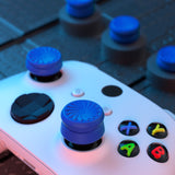 PlayVital 3 Height Turbine Thumbs Cushion Caps Thumb Grips for ps5, for ps4, Thumbstick Grip Cover for Xbox Core Wireless Controller, Thumb Grips for Xbox One, Elite Series 2, for Switch Pro - Blue - PJM3055