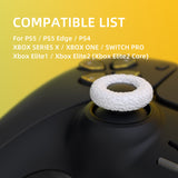 PlayVital 3 Pairs Silicone Thumbstick Rings for PS5 & PS4 & Xbox Series X/S & Xbox One/Elite Series 2 Core & Switch Pro Controller - Gray & Black & White - PFPJ146