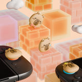 PlayVital 4 Pcs Thumb Grips for Nintendo Switch 2, Kawaii Silicone Thumbstick Caps for Joycon 2, Joystick Cover for Switch 2 Accessories - Capybara Moods - WWYNTJ021