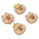 PlayVital 4 Pcs Thumb Grips for Nintendo Switch 2, Kawaii Silicone Thumbstick Caps for Joycon 2, Joystick Cover for Switch 2 Accessories - Capybara Moods - WWYNTJ021