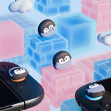 PlayVital 4 Pcs Thumb Grips for Nintendo Switch 2, Kawaii Silicone Thumbstick Caps for Joycon 2, Joystick Cover for Switch 2 Accessories - Cutie Penguin - WWYNTJ010
