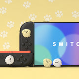 PlayVital 4 Pcs Thumb Grips for Nintendo Switch 2, Kawaii Silicone Thumbstick Caps for Joycon 2, Joystick Cover for Switch 2 Accessories - Fluffy & Winky Pups - WWYNTJ026