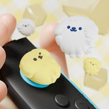 PlayVital 4 Pcs Thumb Grips for Nintendo Switch 2, Kawaii Silicone Thumbstick Caps for Joycon 2, Joystick Cover for Switch 2 Accessories - Fluffy & Winky Pups - WWYNTJ026