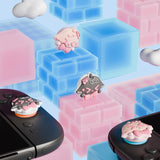 PlayVital 4 Pcs Thumb Grips for Nintendo Switch 2, Kawaii Silicone Thumbstick Caps for Joycon 2, Joystick Cover for Switch 2 Accessories - Needy Sheep - WWYNTJ019