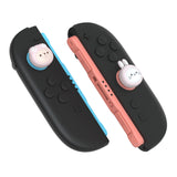 PlayVital 4 Pcs Thumb Grips for Nintendo Switch 2, Kawaii Silicone Thumbstick Caps for Joycon 2, Joystick Cover for Switch 2 Accessories - Pink Cosplaying Kitten & Puppy - WWYNTJ008