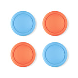 PlayVital 4Pcs Thumb Grip Caps for Nintendo Switch 2, Silicone Thumbstick Grip Cover for Switch 2, Comfort Joystick Caps for Joycon 2 - Blue & Orange - WWYNTM038