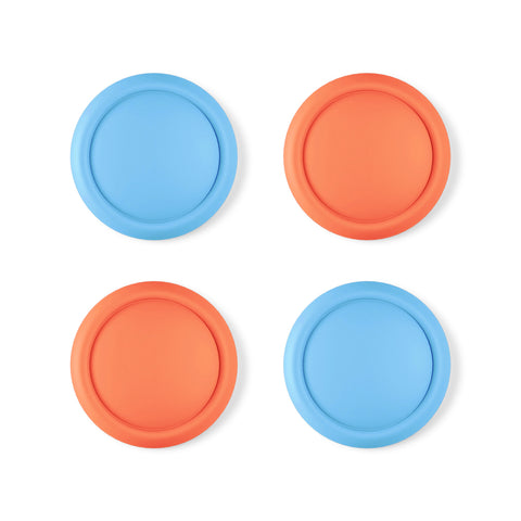 PlayVital 4Pcs Thumb Grip Caps for Nintendo Switch 2, Silicone Thumbstick Grip Cover for Switch 2, Comfort Joystick Caps for Joycon 2 - Blue & Orange - WWYNTM038