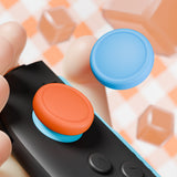PlayVital 4Pcs Thumb Grip Caps for Nintendo Switch 2, Silicone Thumbstick Grip Cover for Switch 2, Comfort Joystick Caps for Joycon 2 - Blue & Orange - WWYNTM038