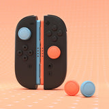 PlayVital 4Pcs Thumb Grip Caps for Nintendo Switch 2, Silicone Thumbstick Grip Cover for Switch 2, Comfort Joystick Caps for Joycon 2 - Blue & Orange - WWYNTM038