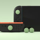 PlayVital 4Pcs Thumb Grip Caps for Nintendo Switch 2, Silicone Thumbstick Grip Cover for Switch 2, Comfort Joystick Caps for Joycon 2 - Matcha Green - WWYNTM005