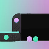 PlayVital 4Pcs Thumb Grip Caps for Nintendo Switch 2, Silicone Thumbstick Grip Cover for Switch 2, Comfort Joystick Caps for Joycon 2 - Soft Violet & Mint Green - WWYNTM073