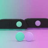PlayVital 4Pcs Thumb Grip Caps for Nintendo Switch 2, Silicone Thumbstick Grip Cover for Switch 2, Comfort Joystick Caps for Joycon 2 - Soft Violet & Mint Green - WWYNTM073