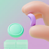 PlayVital 4Pcs Thumb Grip Caps for Nintendo Switch 2, Silicone Thumbstick Grip Cover for Switch 2, Comfort Joystick Caps for Joycon 2 - Soft Violet & Mint Green - WWYNTM073