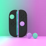 PlayVital 4Pcs Thumb Grip Caps for Nintendo Switch 2, Silicone Thumbstick Grip Cover for Switch 2, Comfort Joystick Caps for Joycon 2 - Soft Violet & Mint Green - WWYNTM073