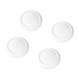 PlayVital 4Pcs Thumb Grip Caps for Nintendo Switch 2, Silicone Thumbstick Grip Cover for Switch 2, Comfort Joystick Caps for Joycon 2 - White - WWYNTM007