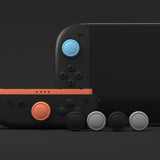 PlayVital 8Pcs Thumb Grip Caps for Nintendo Switch 2, Silicone Thumbstick Grip Cover for Switch 2, Comfort Joystick Caps for Joycon 2 - Black & Gray & Blue & Orange - WWYNTM036