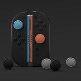 PlayVital 8Pcs Thumb Grip Caps for Nintendo Switch 2, Silicone Thumbstick Grip Cover for Switch 2, Comfort Joystick Caps for Joycon 2 - Black & Gray & Blue & Orange - WWYNTM036