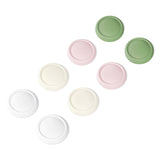 PlayVital 8Pcs Thumb Grip Caps for Nintendo Switch 2, Silicone Thumbstick Grip Cover for Switch 2, Comfort Joystick Caps for Joycon 2 - White & Antique Yellow & Pink & Matcha Green - WWYNTM037