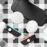 PlayVital 8Pcs Thumb Grip Caps for Nintendo Switch 2, Silicone Thumbstick Grip Cover for Switch 2, Comfort Joystick Caps for Joycon 2 - White & Antique Yellow & Pink & Matcha Green - WWYNTM037