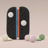 PlayVital 8Pcs Thumb Grip Caps for Nintendo Switch 2, Silicone Thumbstick Grip Cover for Switch 2, Comfort Joystick Caps for Joycon 2 - White & Antique Yellow & Pink & Matcha Green - WWYNTM037