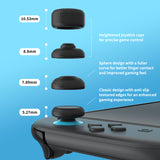 PlayVital 8 in 1 Pro Thumbs Grip Caps for Nintendo Switch 2, Ergonomic Anti-Slip Joystick Caps for Joycon 2 Grip, 8Pcs Thumbstick Cover Accessories for Switch 2 - Black - WWYNTM001