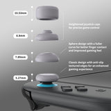 PlayVital 8 in 1 Pro Thumbs Grip Caps for Nintendo Switch 2, Ergonomic Anti-Slip Joystick Caps for Joycon 2 Grip, 8Pcs Thumbstick Cover Accessories for Switch 2 - New Hope Gray - WWYNTM003